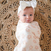 Muslin Swaddle Blanket - Blush Daisy