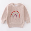 Rainbow hand-embroidered oversize sweater