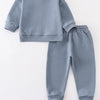 Blue Sweatshirt & Pants Set