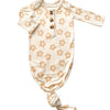 Knotted Baby Gown -  Blush Daisy