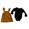 Brown Corduroy Dress Set