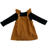 Brown Corduroy Dress Set