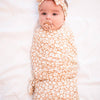 Bamboo Stretch Swaddle - Mocha Ditsy Floral