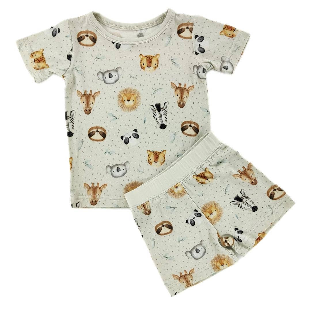 Jungle Friends Bamboo Shorts Set